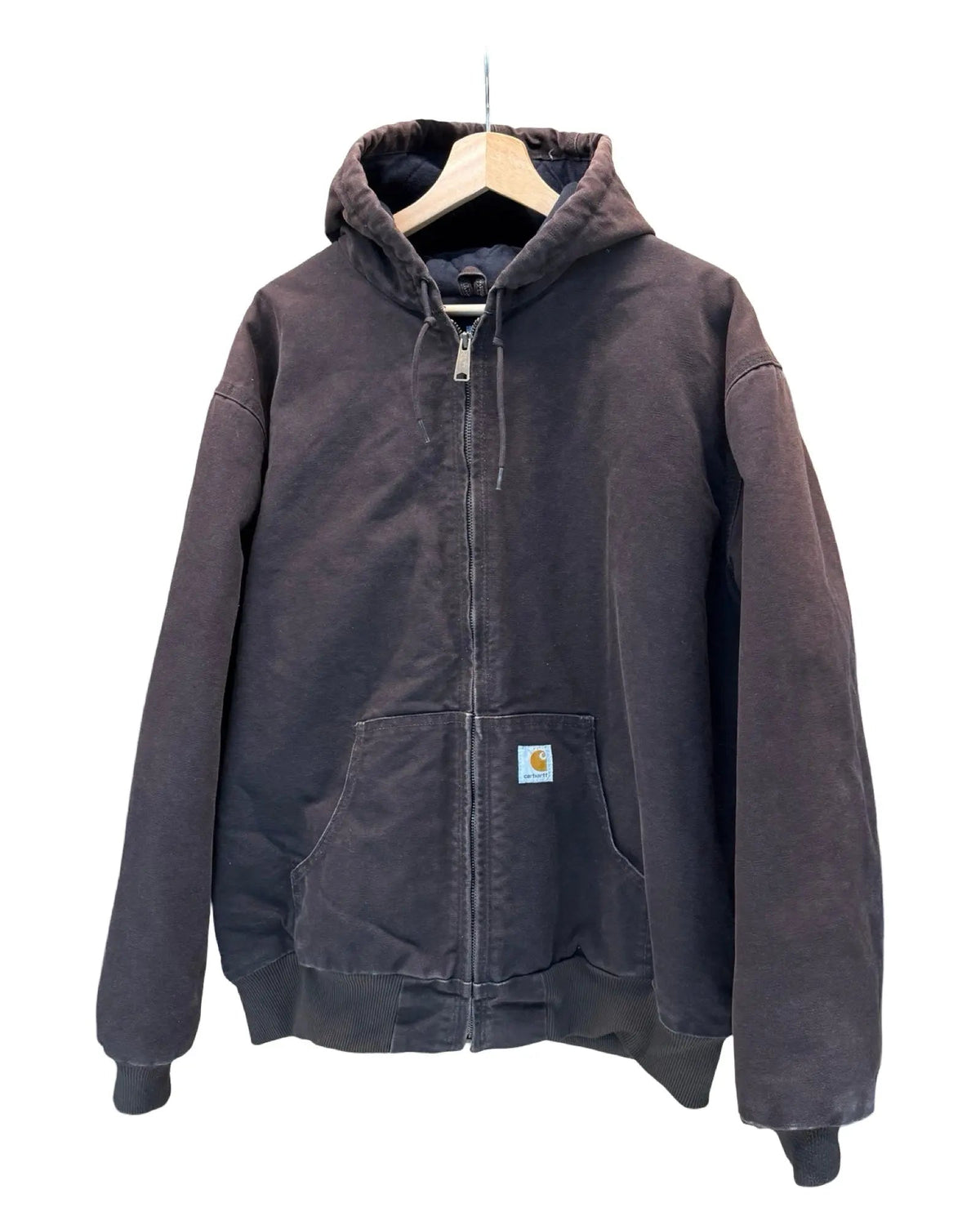 Vintage 90s Carhartt Brown Zip Up Hooded Jacket product image 1