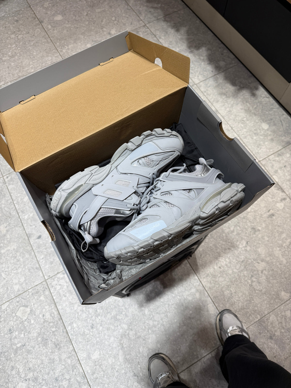 Balenciaga Medium Grey Track Runners Size 10