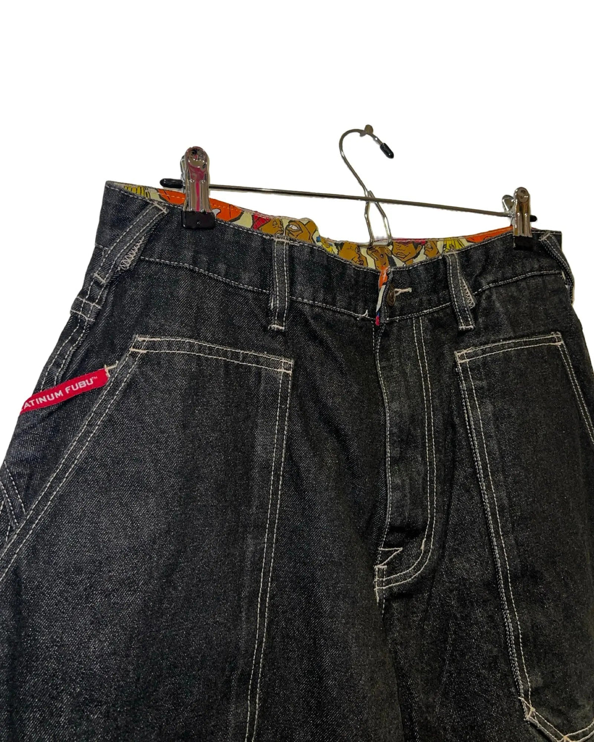 34 x 30 Platinum Fubu x Fat Albert 90s Denim Jeans