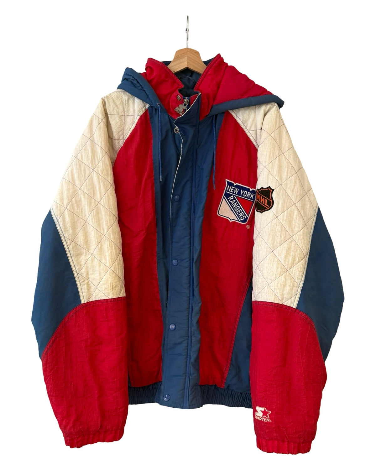 Vintage 90s New York Rangers Starter Puffer Jacket product image 1