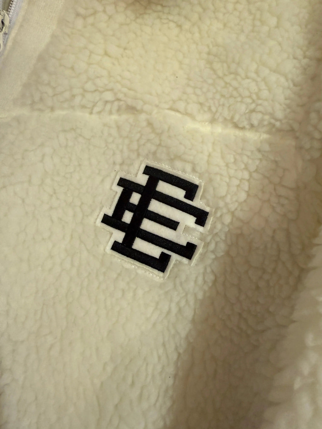 Archive SAMPLE Eric Emanuel White Sherpa Zip Up