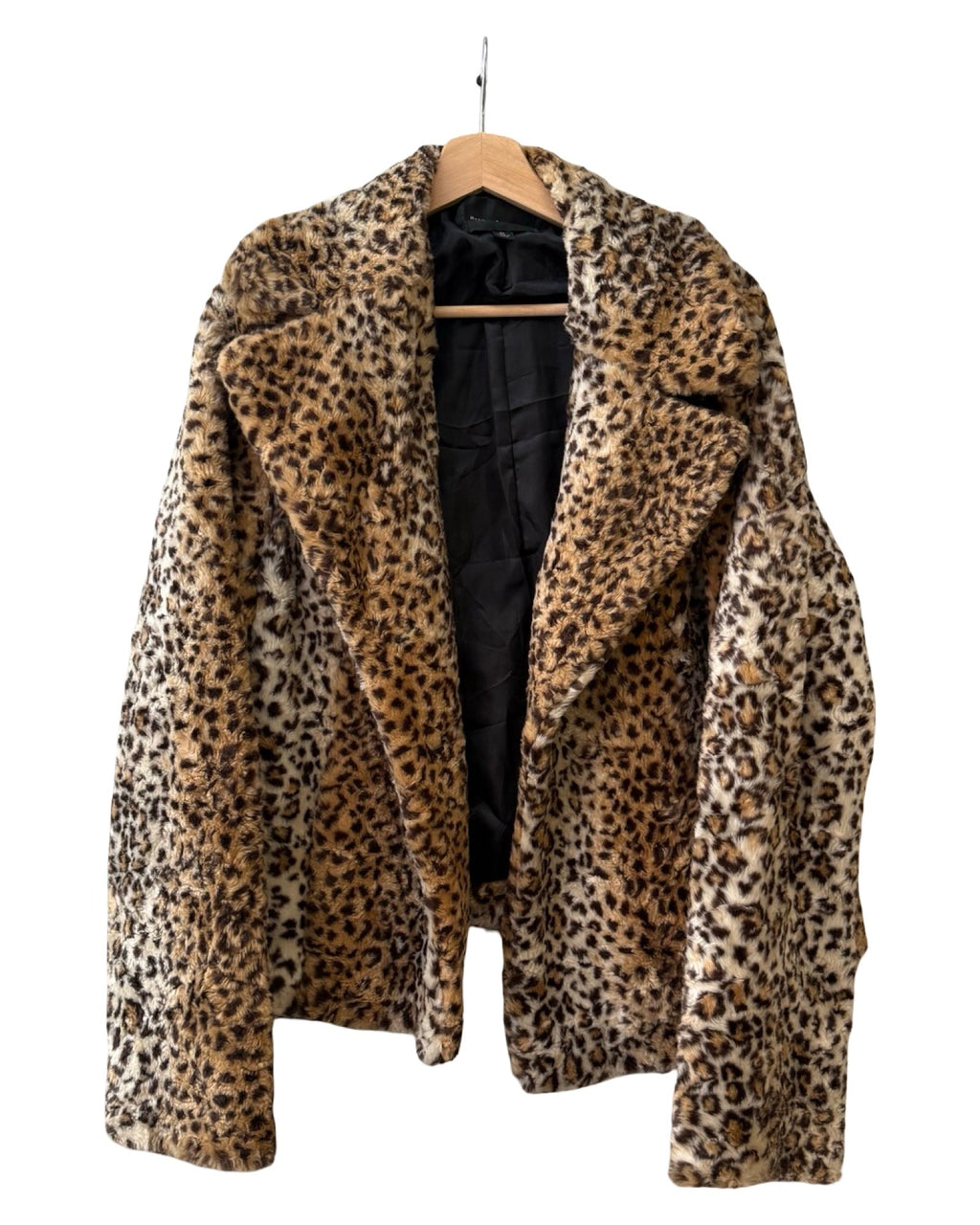 Womens Vintage Leopard Print Faux Fur Coat product image 1