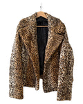Womens Vintage Leopard Print Faux Fur Coat product image 1