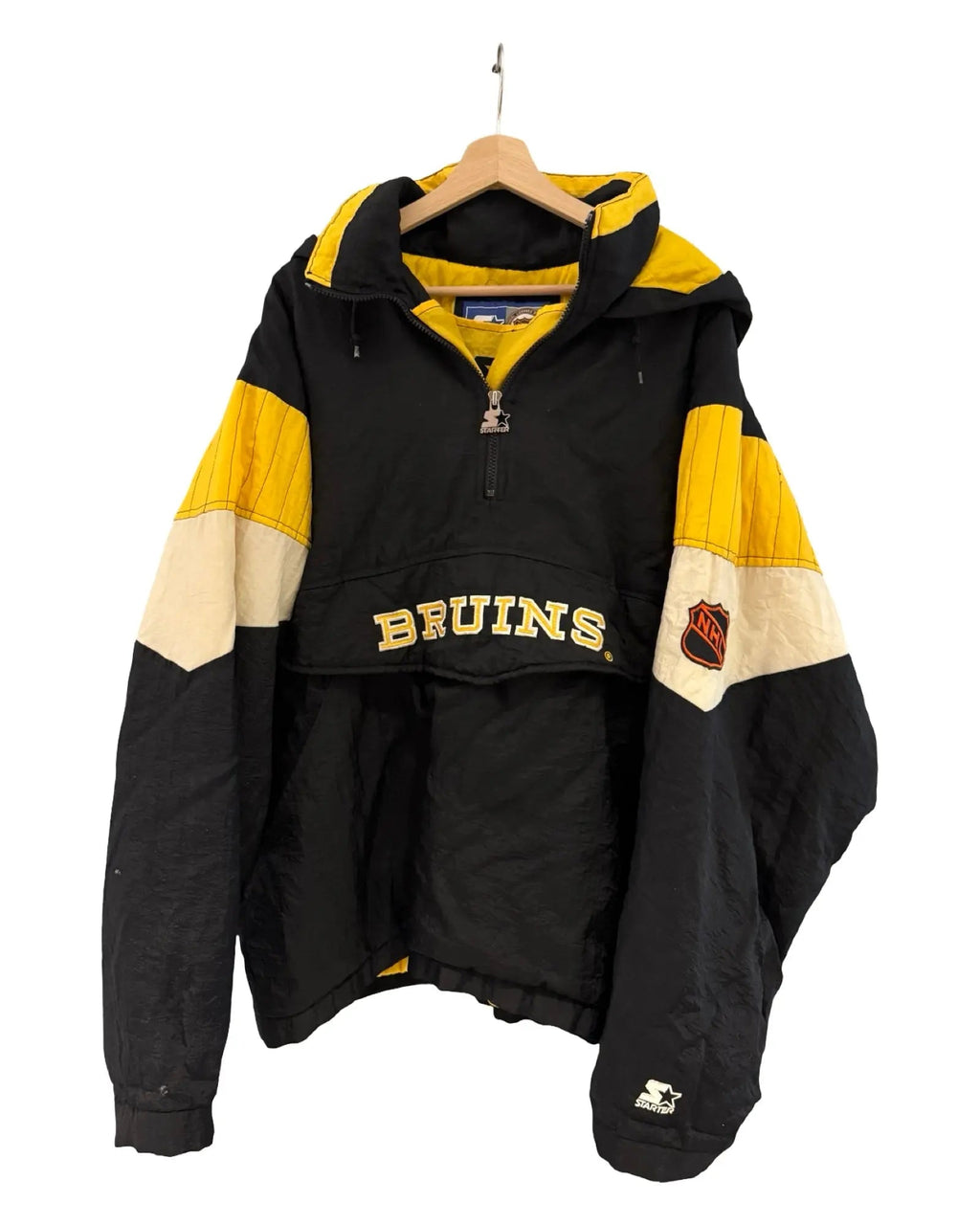 Vintage 90s Boston Bruins NHL Starter Half Zip Jacket product image 1