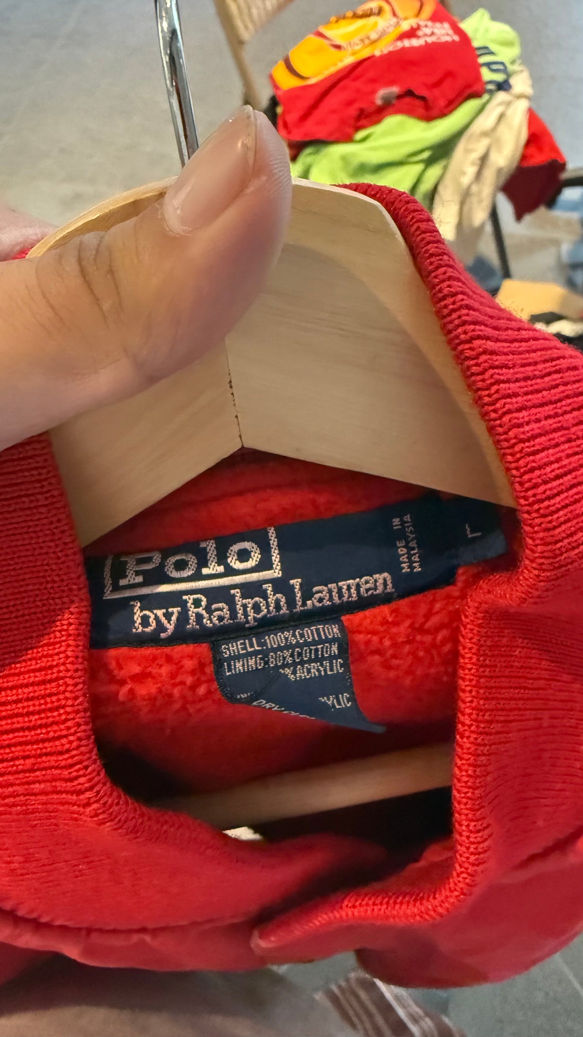 Vintage 90s Polo Ralph Lauren Blue Red Bomber Jacket product image 3