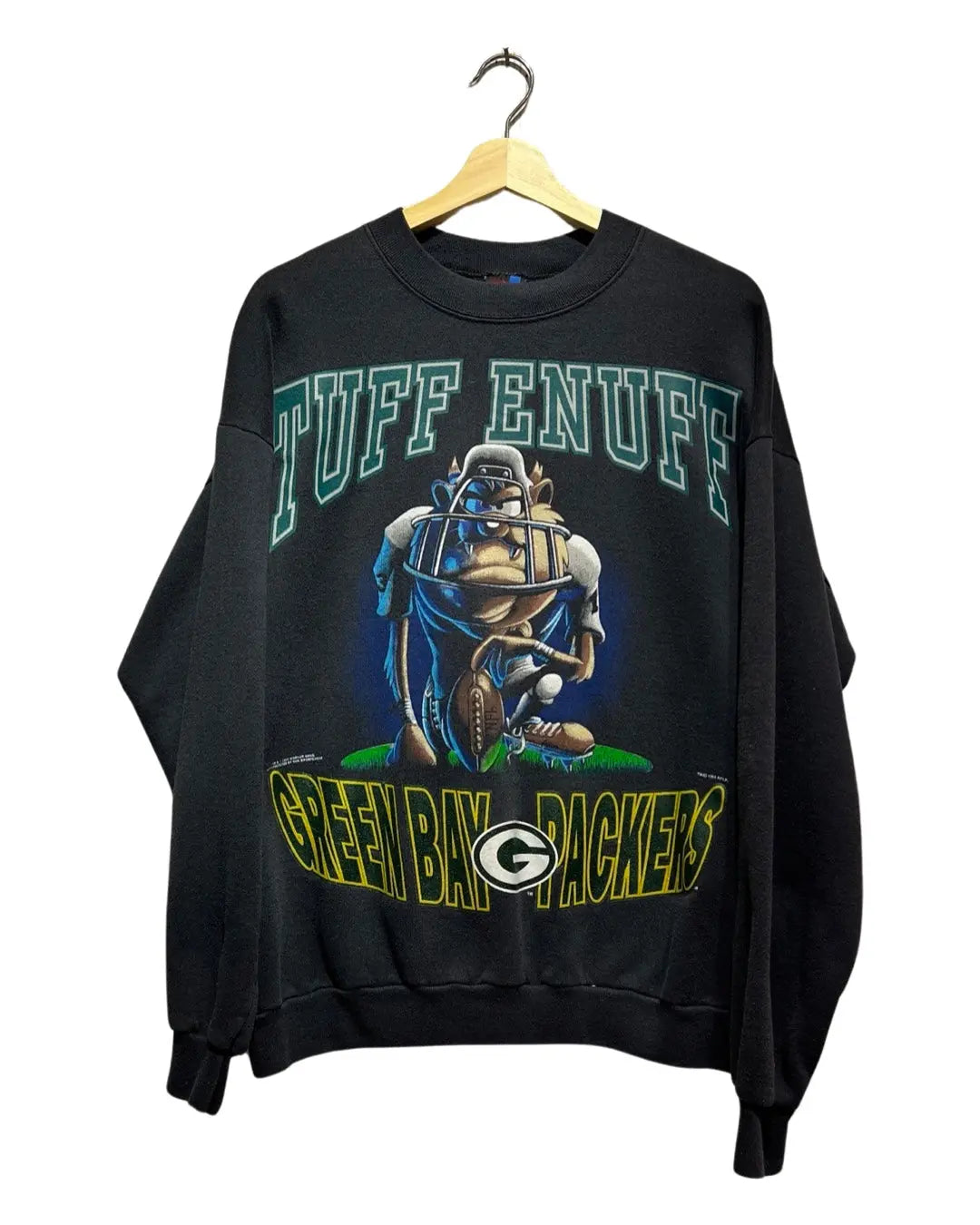 Vintage 90s Green Bay Packers Taz Tuff Crewneck