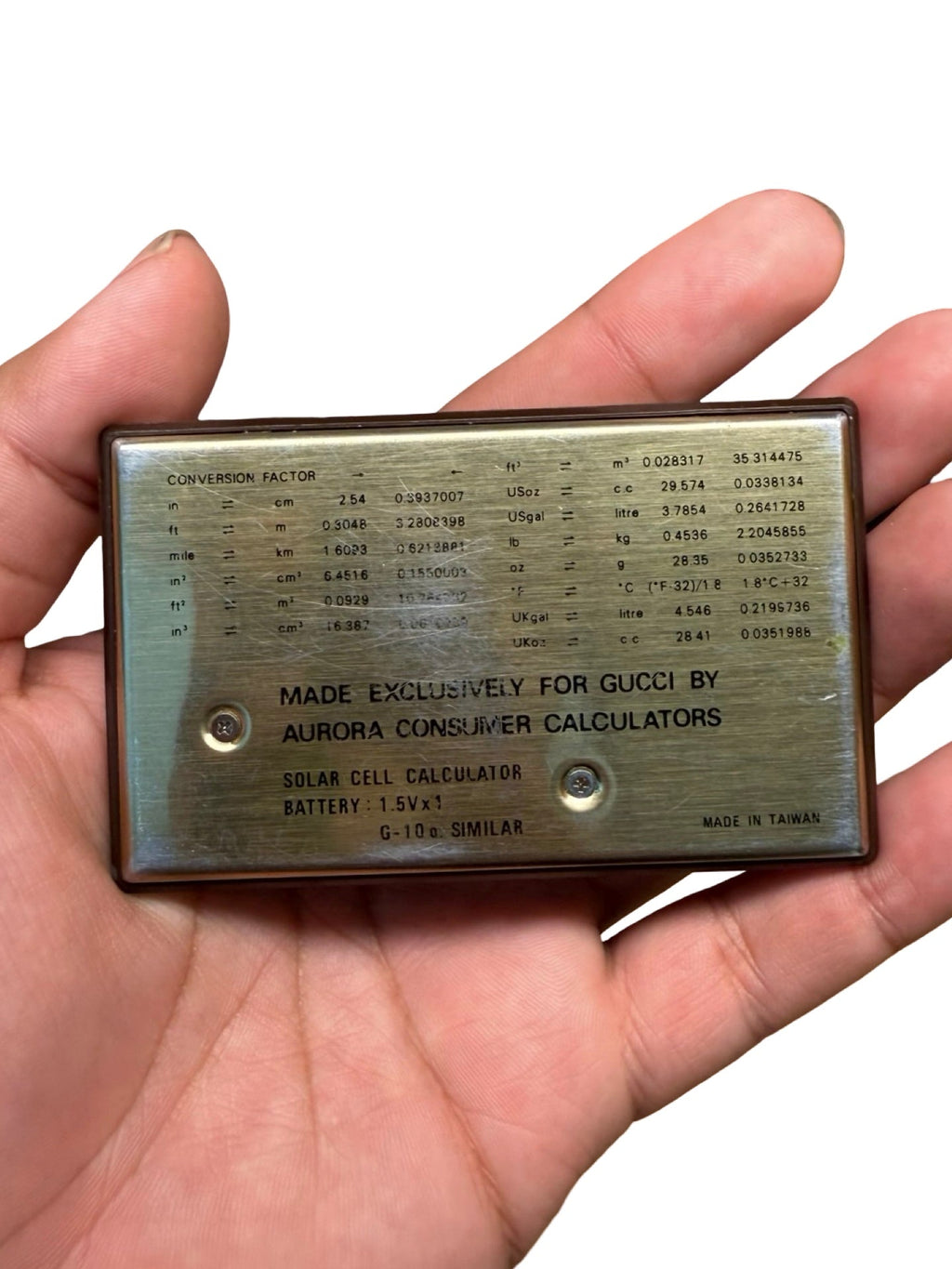 Vintage 80s Gucci Solar Cell Rare Calculator