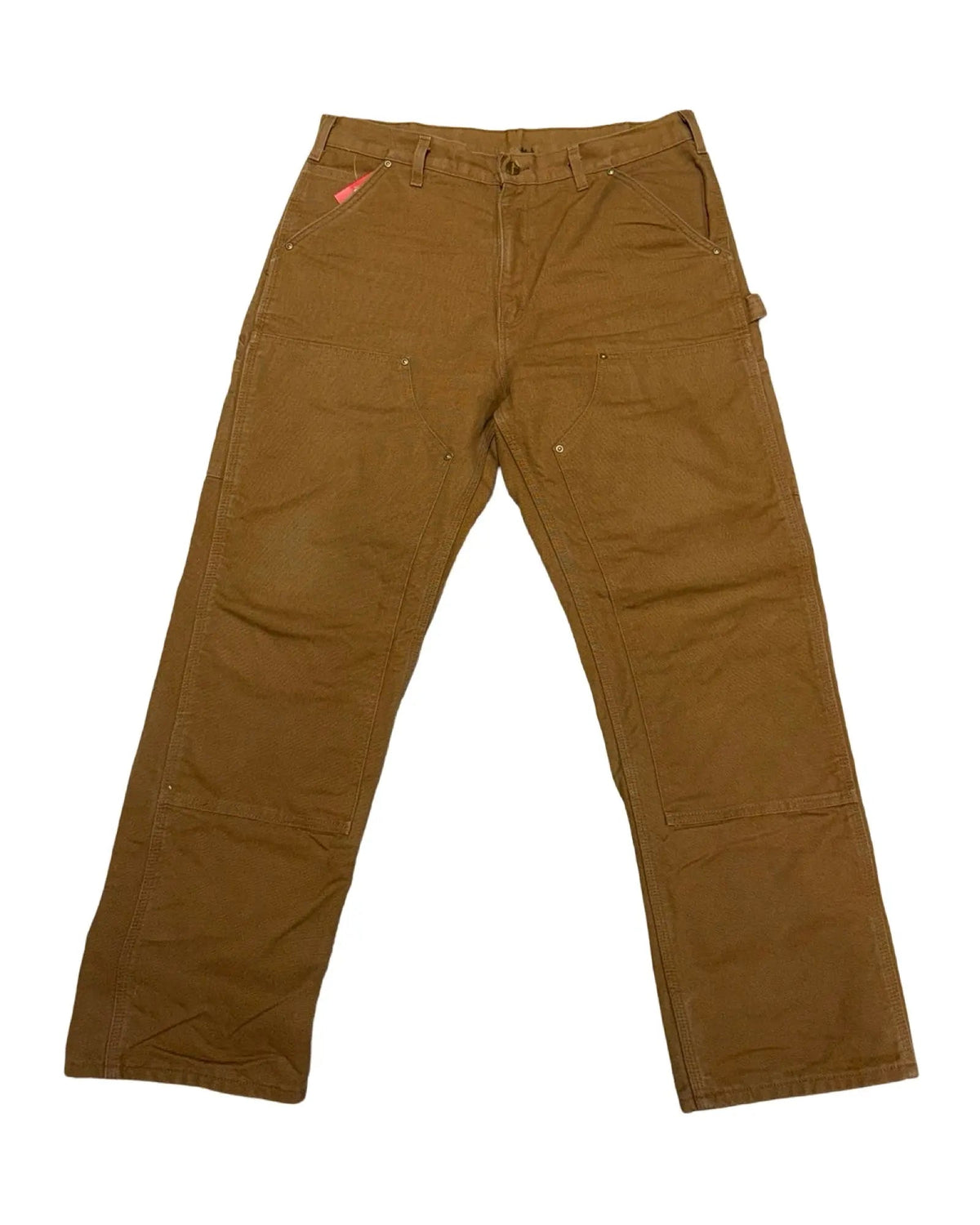 Vintage Carhartt Tan Flannel Double Knee Carpenter Pants product image 1