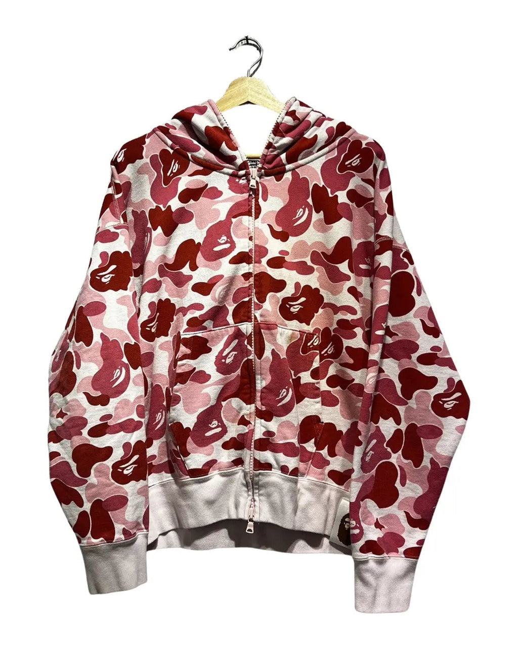 Vintage Bape A Bathing Ape Pink ABC Camo Full Zip Hoodie product image 1