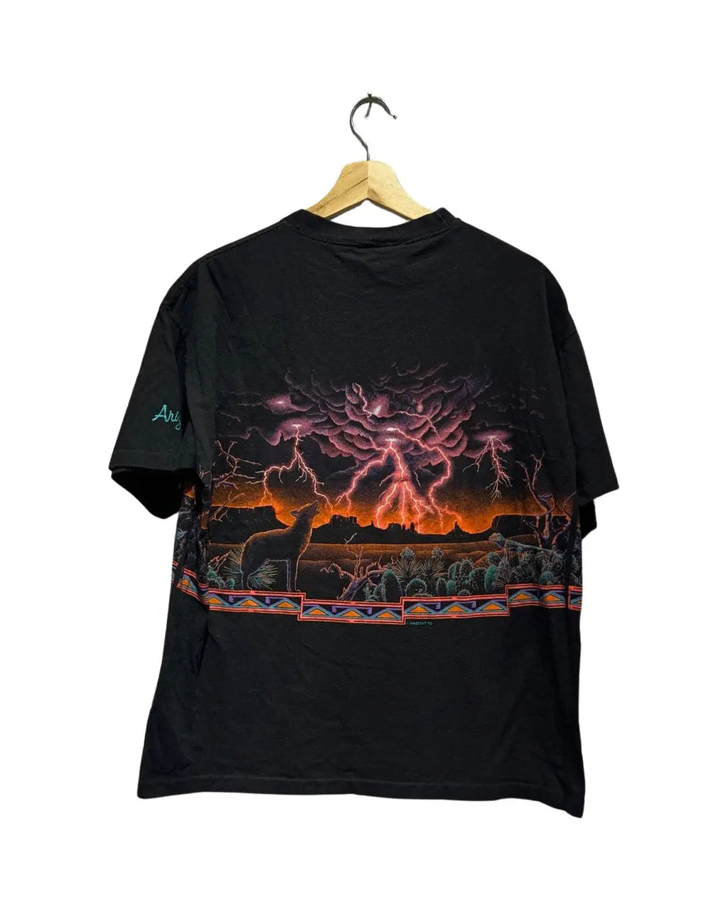 Vintage 90s Wolves Lightning Mountain Tee product image 2