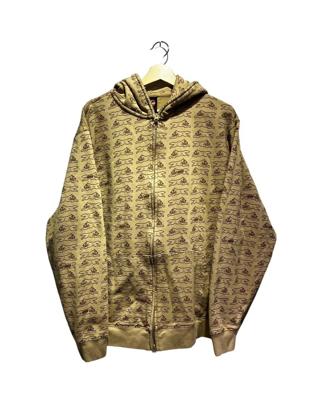y2k BBC x HUF All Over Print Full Zip Up Hoodie product image 1