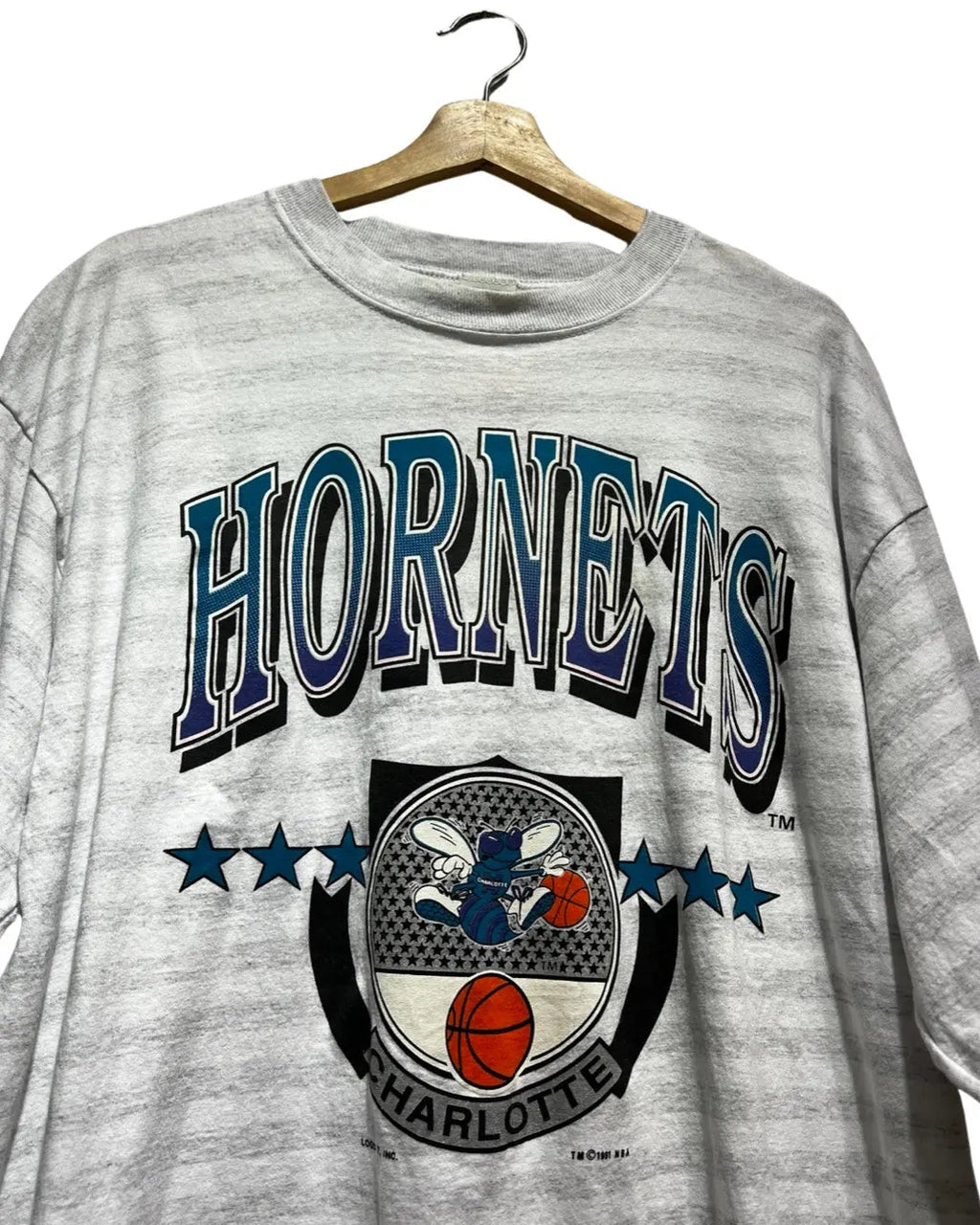 Vintage 1991 Charlotte Hornets Logo 7 NBA Tee product image 2