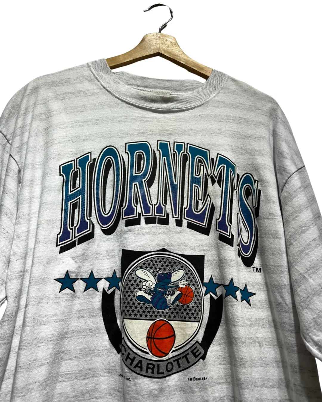 Vintage 1991 Charlotte Hornets Logo 7 NBA Tee product image 2