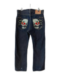 Vintage 36x32 Ed Hardy Baggy Embroidered Jeans