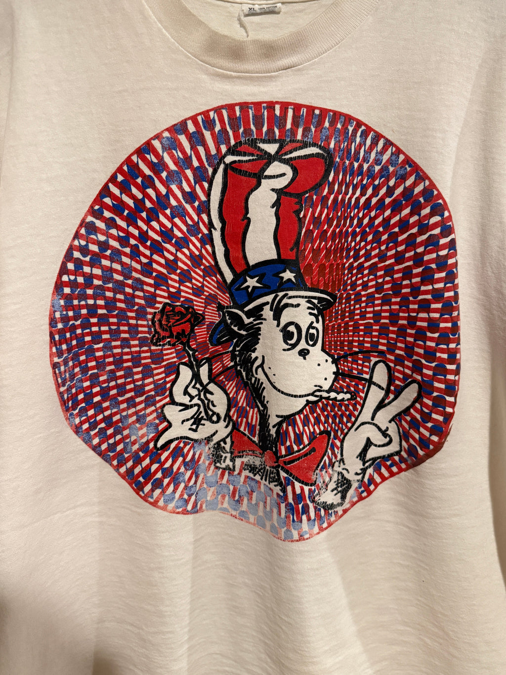Vintage 90s Grateful Dead Cat In The Hat Joint Tee
