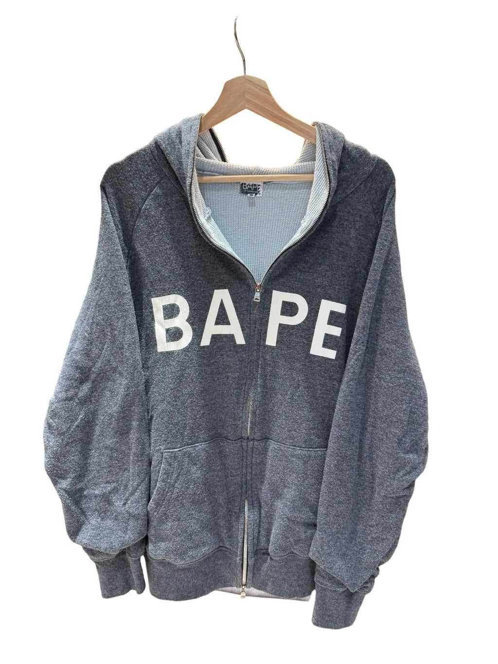 Vintage y2k BAPE Thermal Lined Full Zip Up Hoodie product image 1