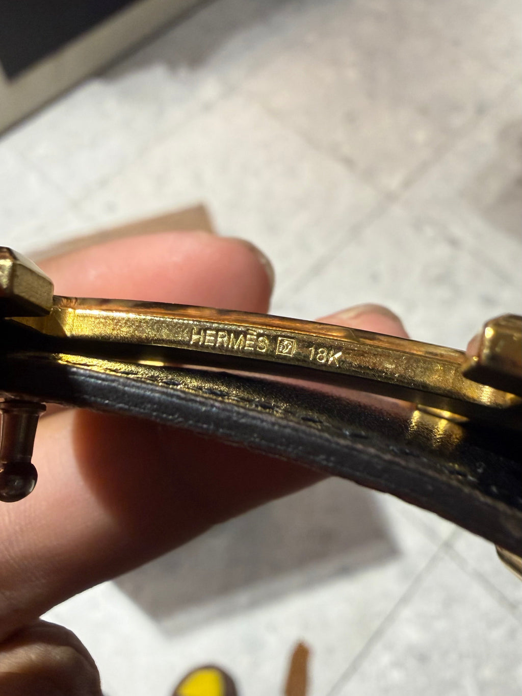 Hermes Reversible Brown & Black Gold Plated 38mm Belt