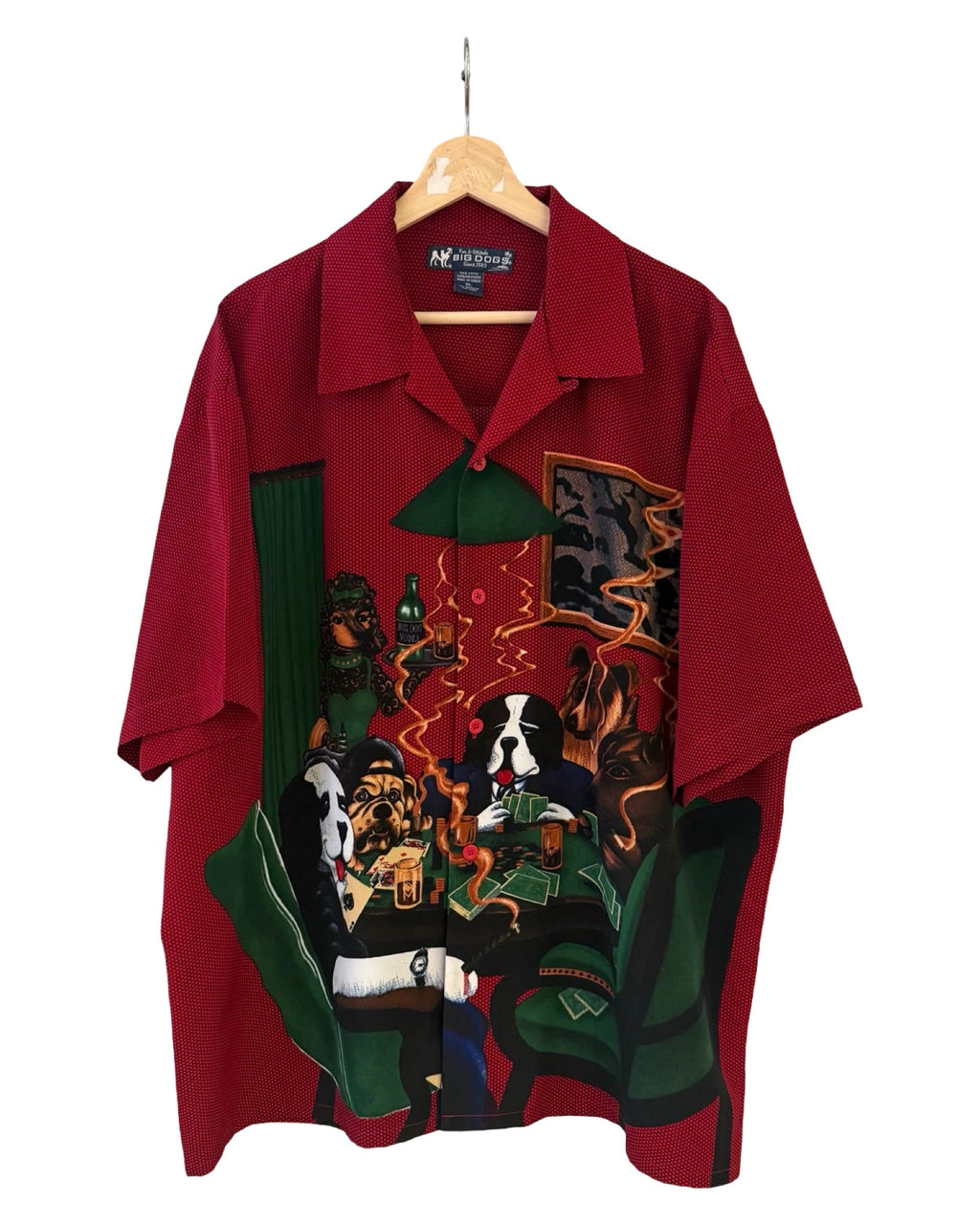 Vintage 90s Big Dogs Poker Table Button Up Shirt product image 1