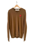 Comme Des Garçons Double Eye V-Neck Sweater