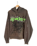 Sp5der Spider Punk V2 Slate Grey Green Hoodie product image 1