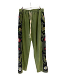 Vale Forever Floral Green Embroidered Sweatpants