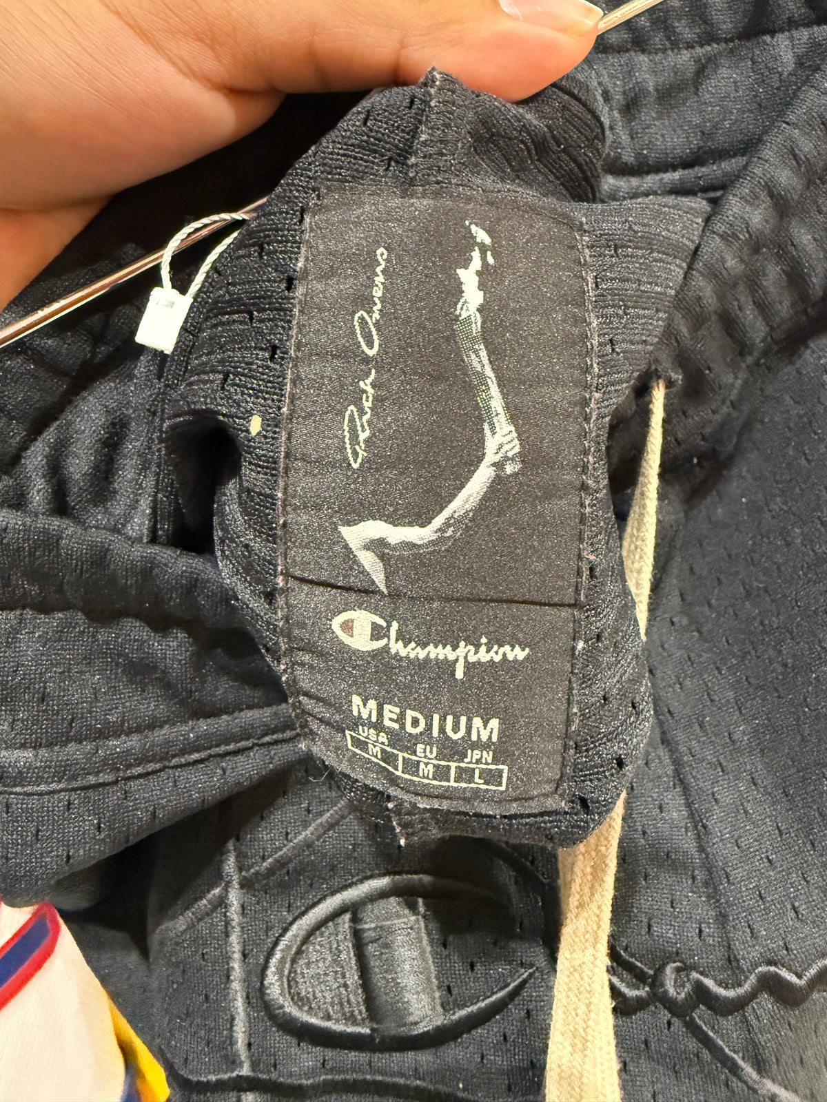 Rick Owens x Champion Black Mesh Long Shorts product image 3