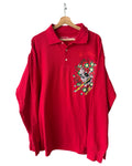 Vintage y2k Ed Hardy Red Skull Long Sleeve Polo Shirt product image 1