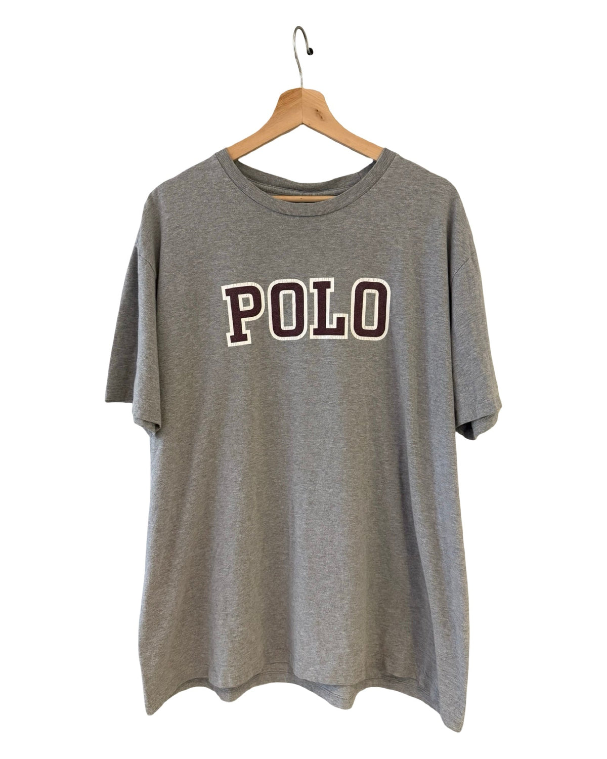 Vintage y2k Polo Ralph Lauren Gray Burgundy Tee product image 1