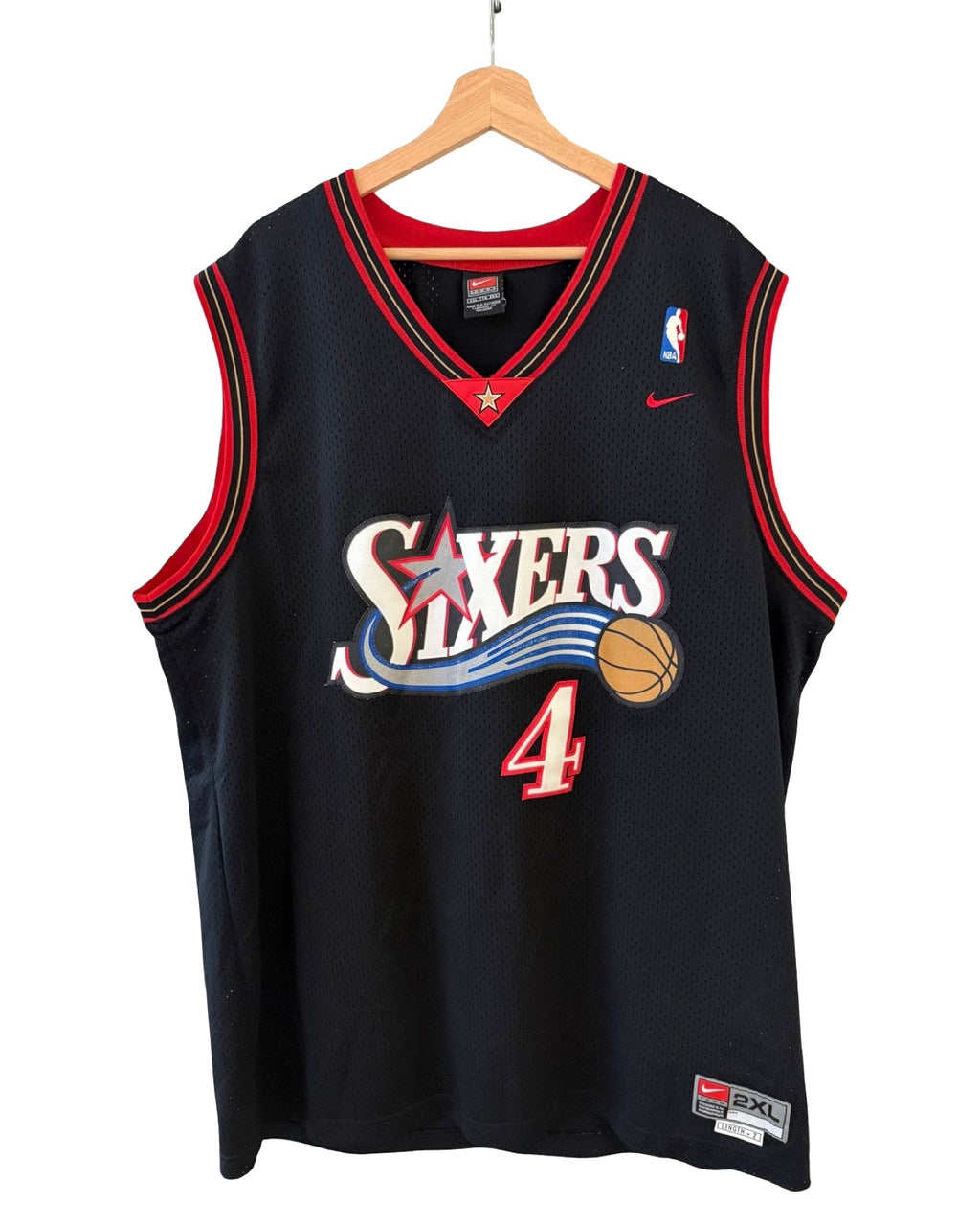 Vintage 2002 Keith Van Horn 4 Philadelphia 76ers Nike Jersey product image 1