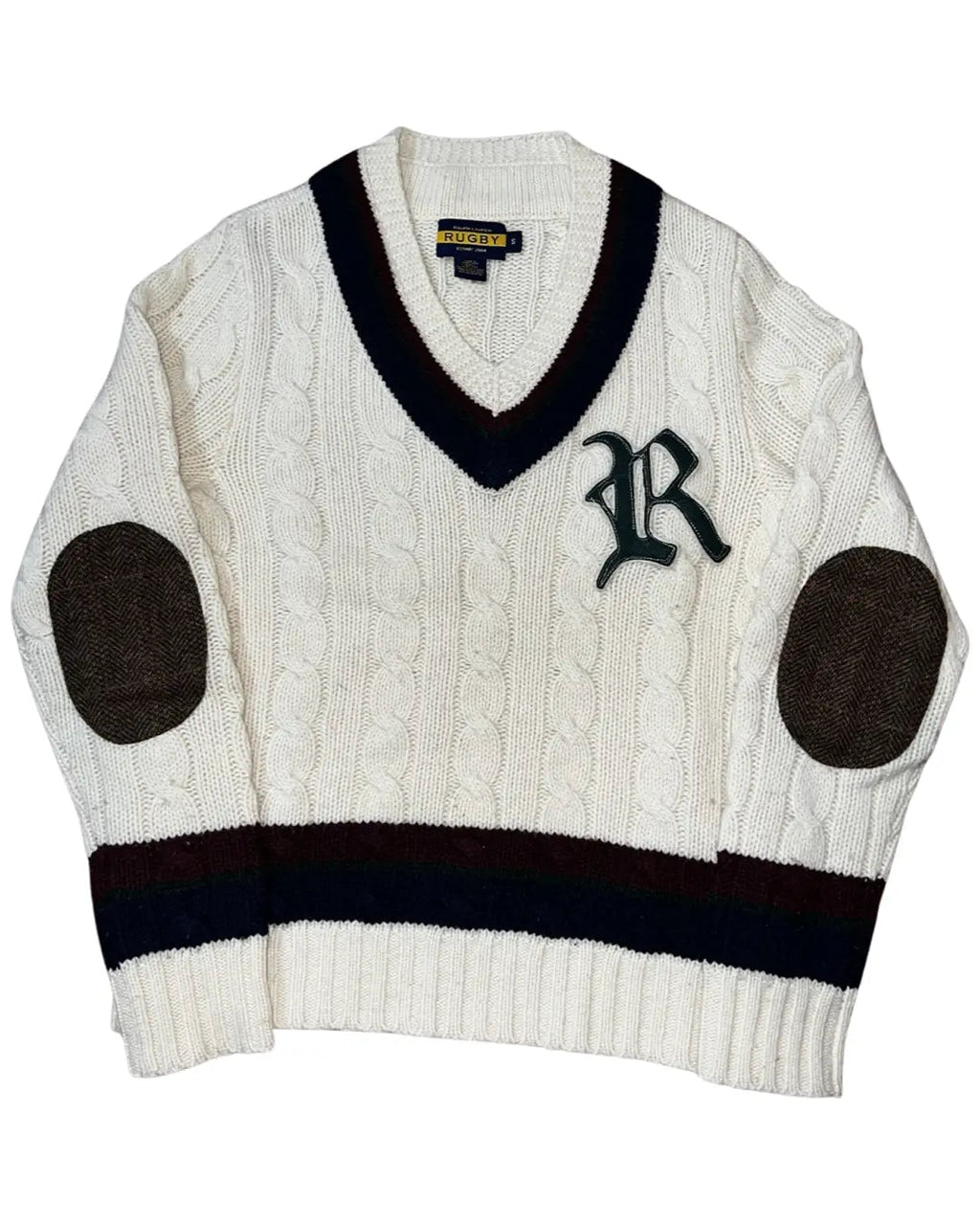 Vintage Ralph Lauren Rugby R Cable Knit Sweater