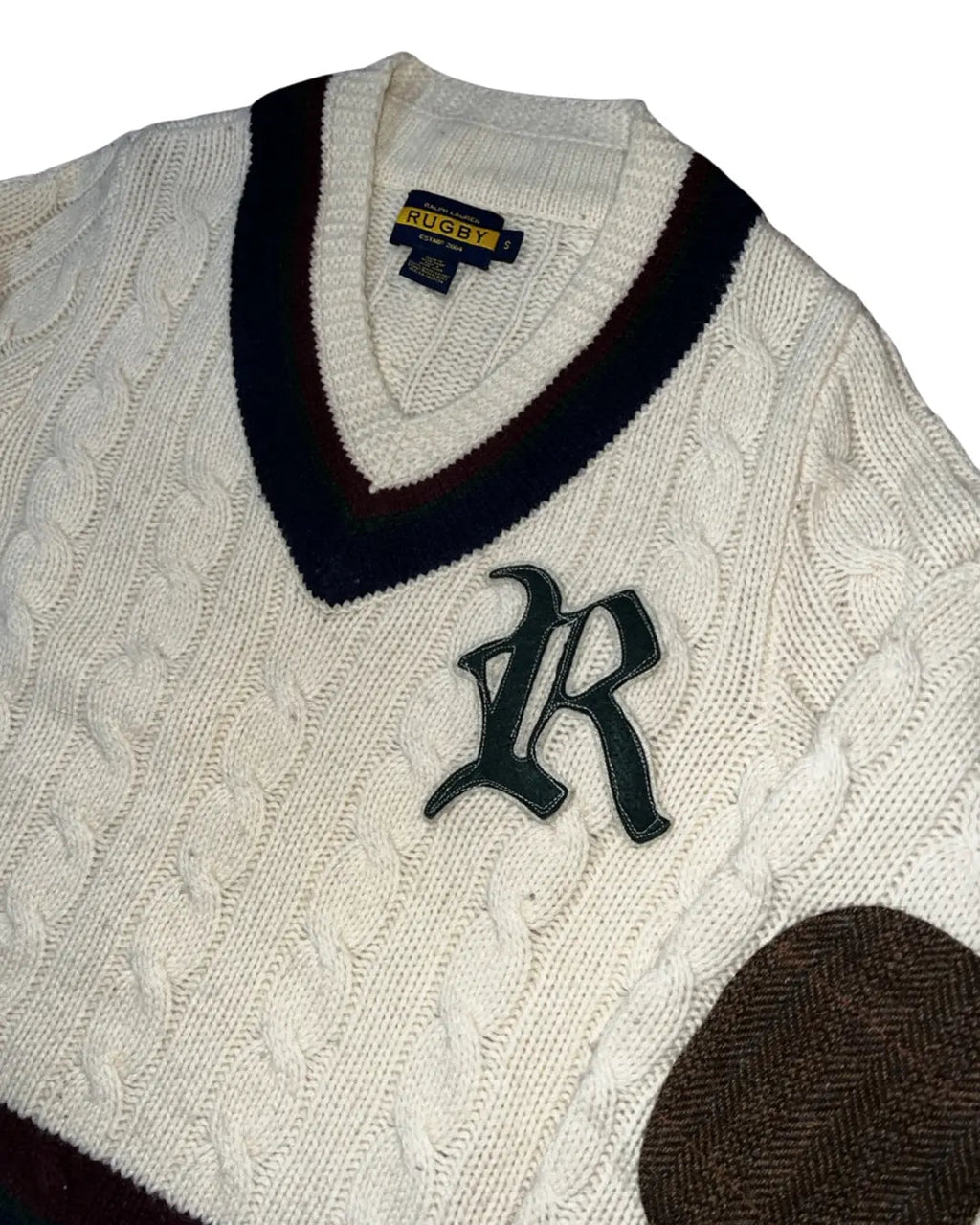 Vintage Ralph Lauren Rugby R Cable Knit Sweater