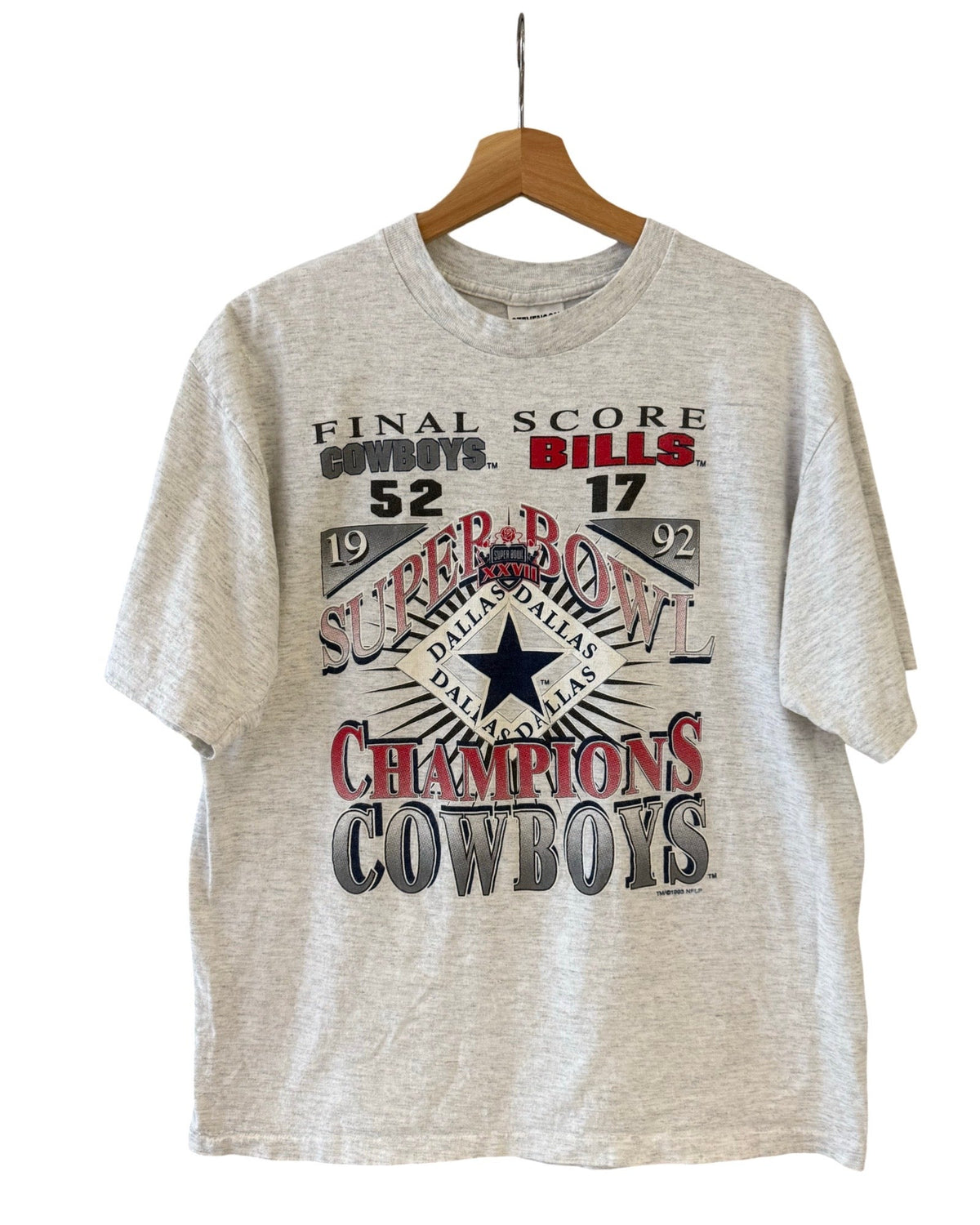 Vintage 1993 Dallas Cowboys vs Buffalo Bills Super Bowl Tee product image 1