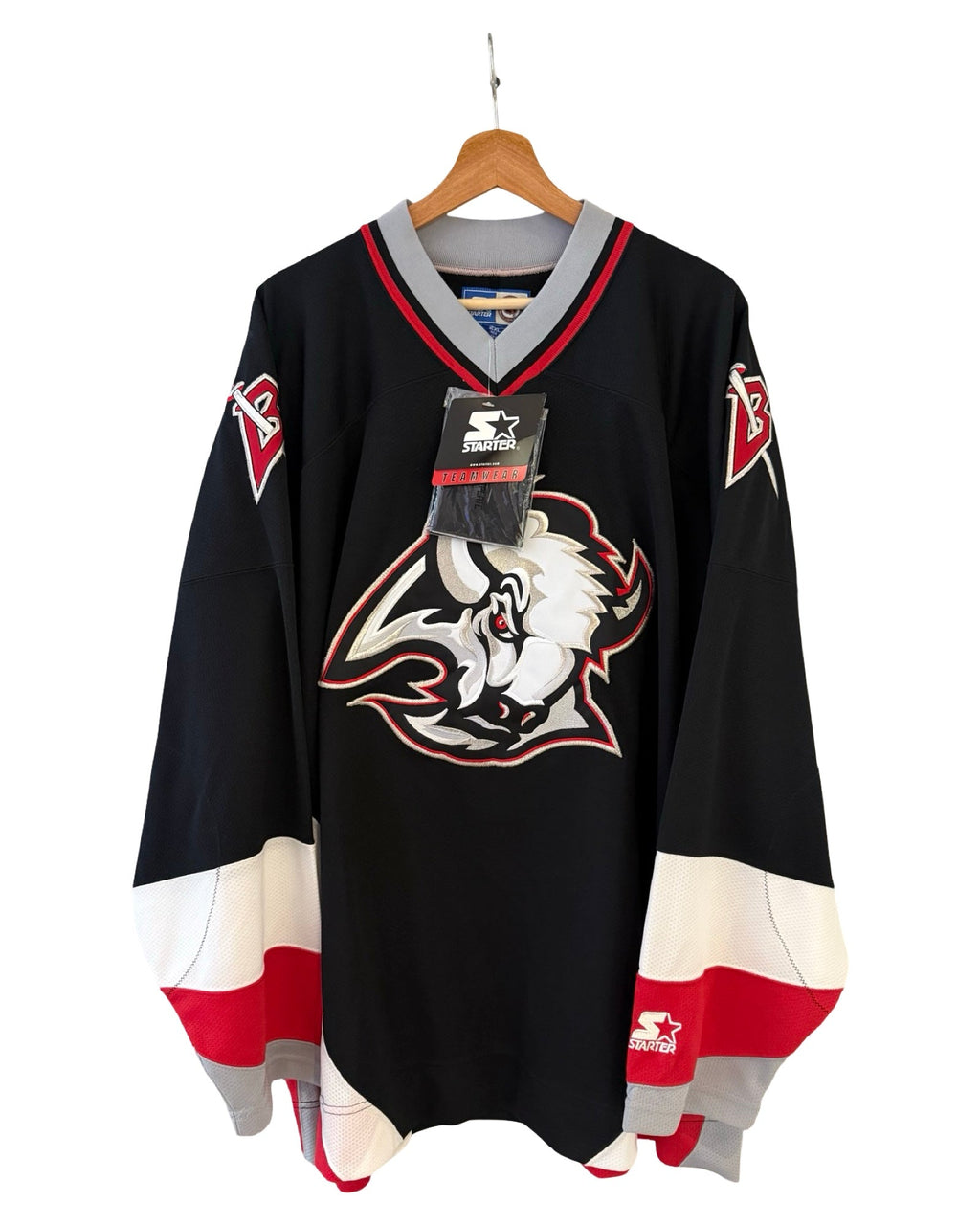 Vintage 90s Rare Buffalo Sabres Goat Head Teamswear NHL product image 1