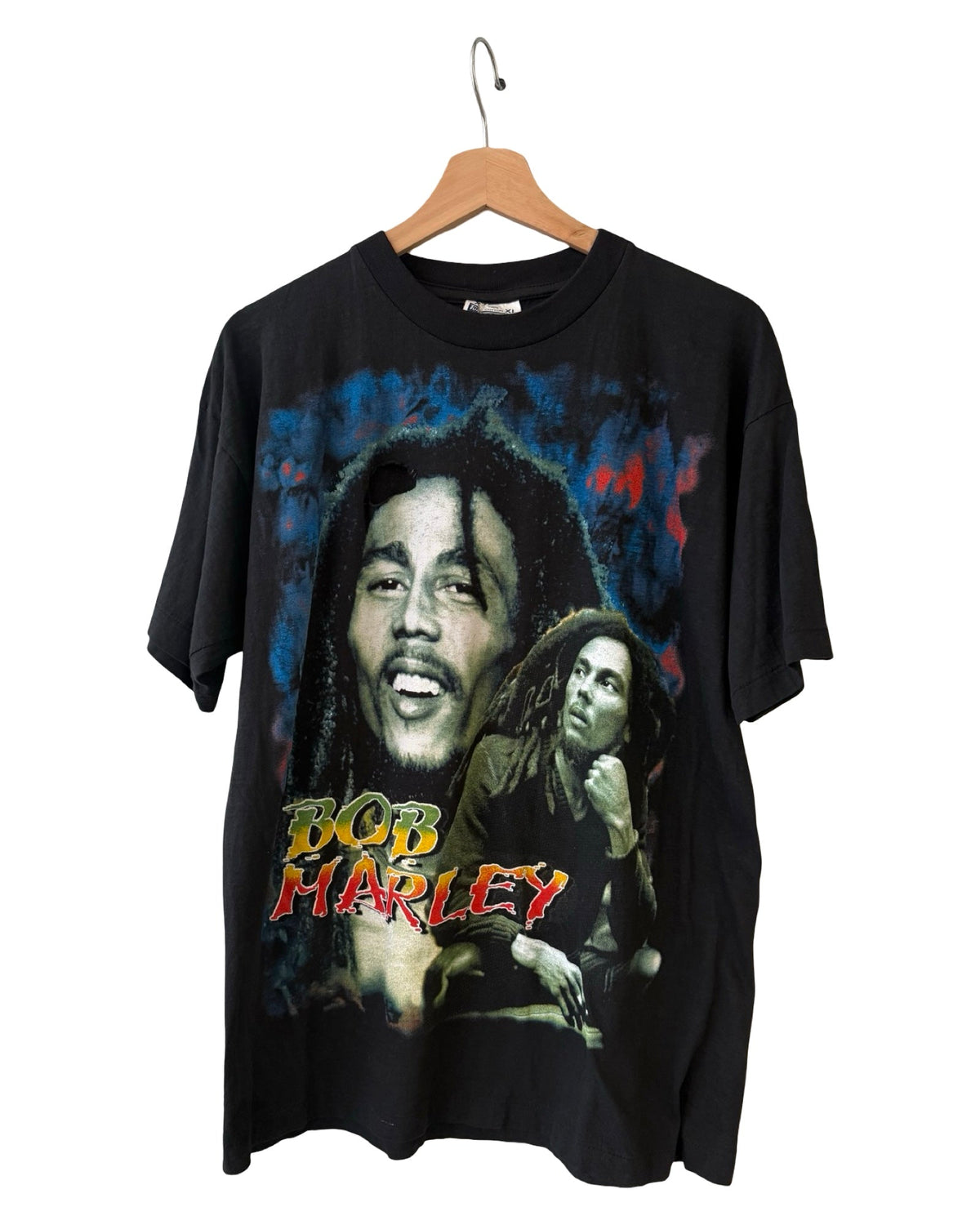 Vintage 90s Distressed Bob Marley King Of Reggae Rap Tee product image 1