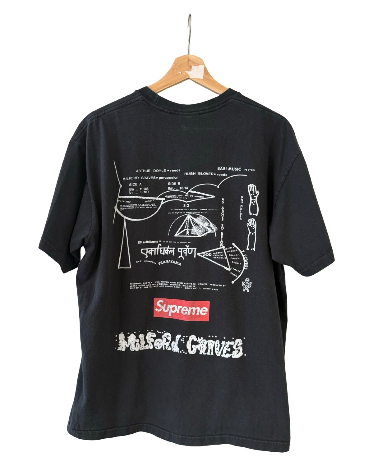 2022 Supreme x Milford Graves Black Collab Tee product image 2