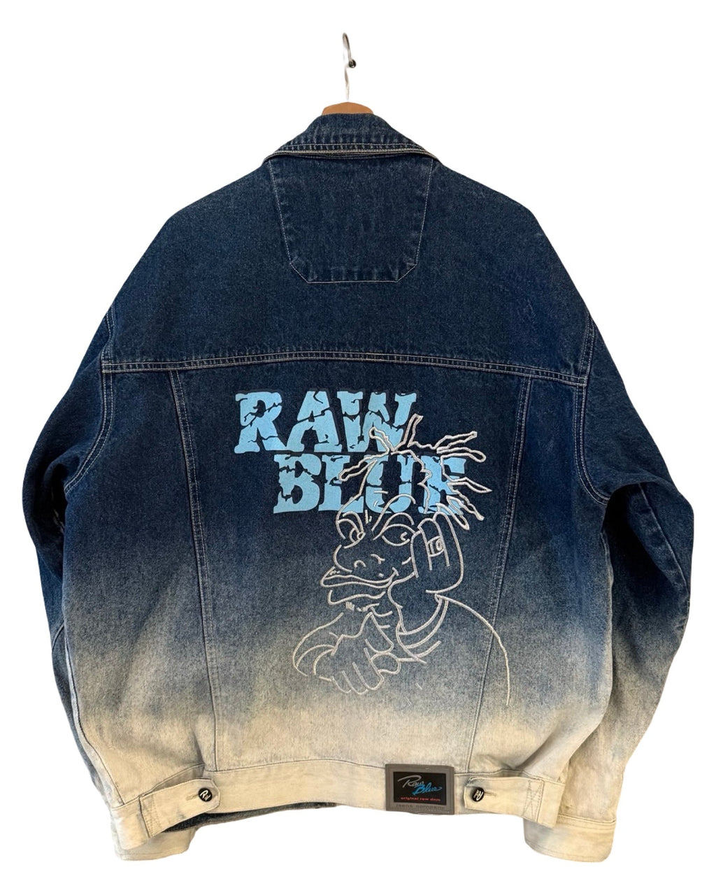 Vintage 90s Raw Blue Oversized Denim Jacket product image 2
