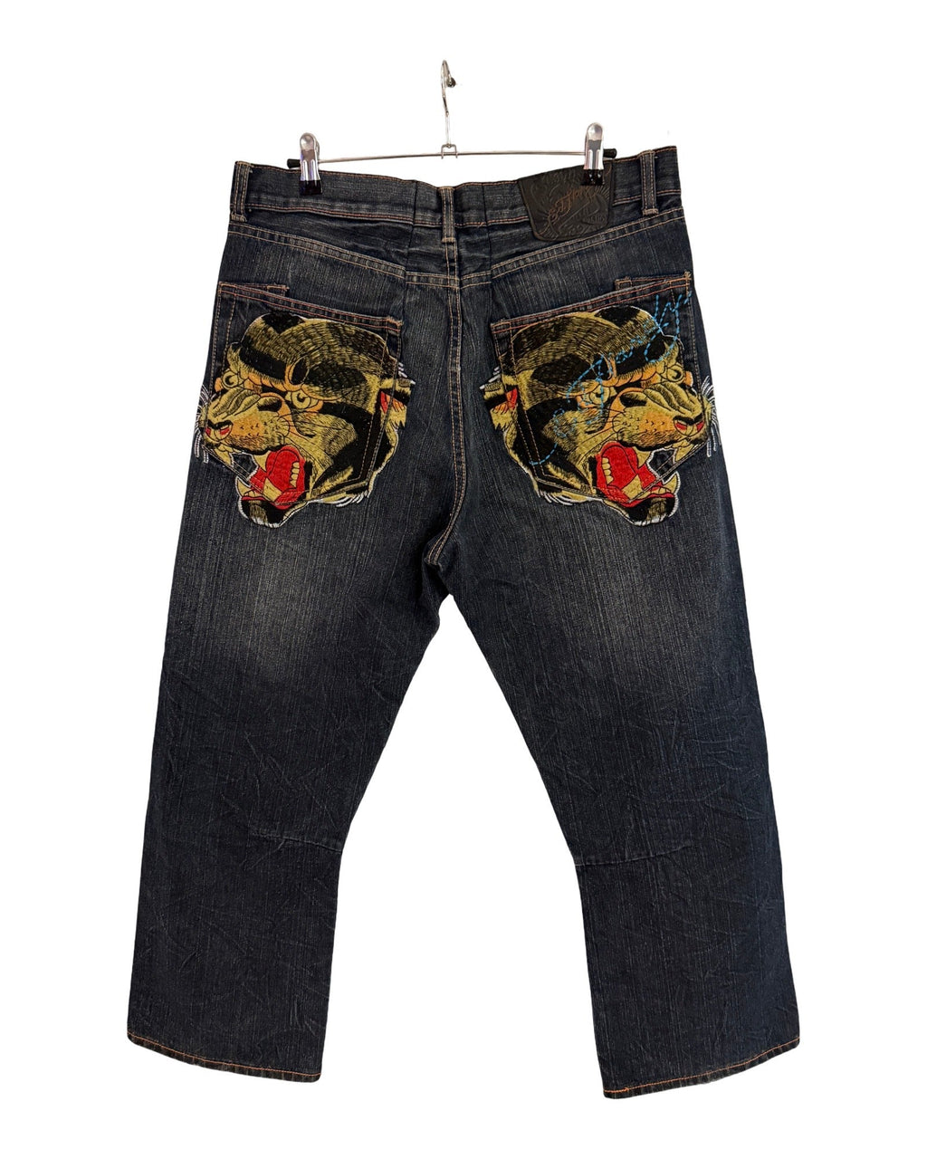 34 x 26 Y2K Ed Hardy Tiger Embroidered Jeans