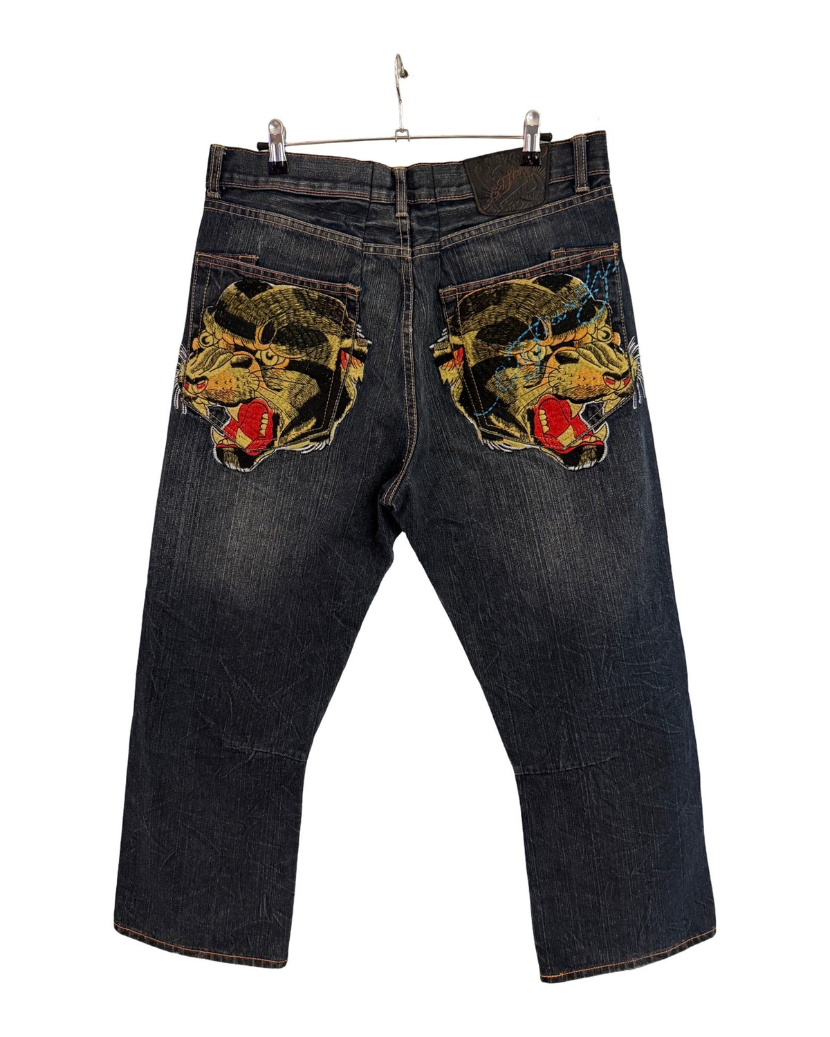 34 x 26 Y2K Ed Hardy Tiger Embroidered Jeans