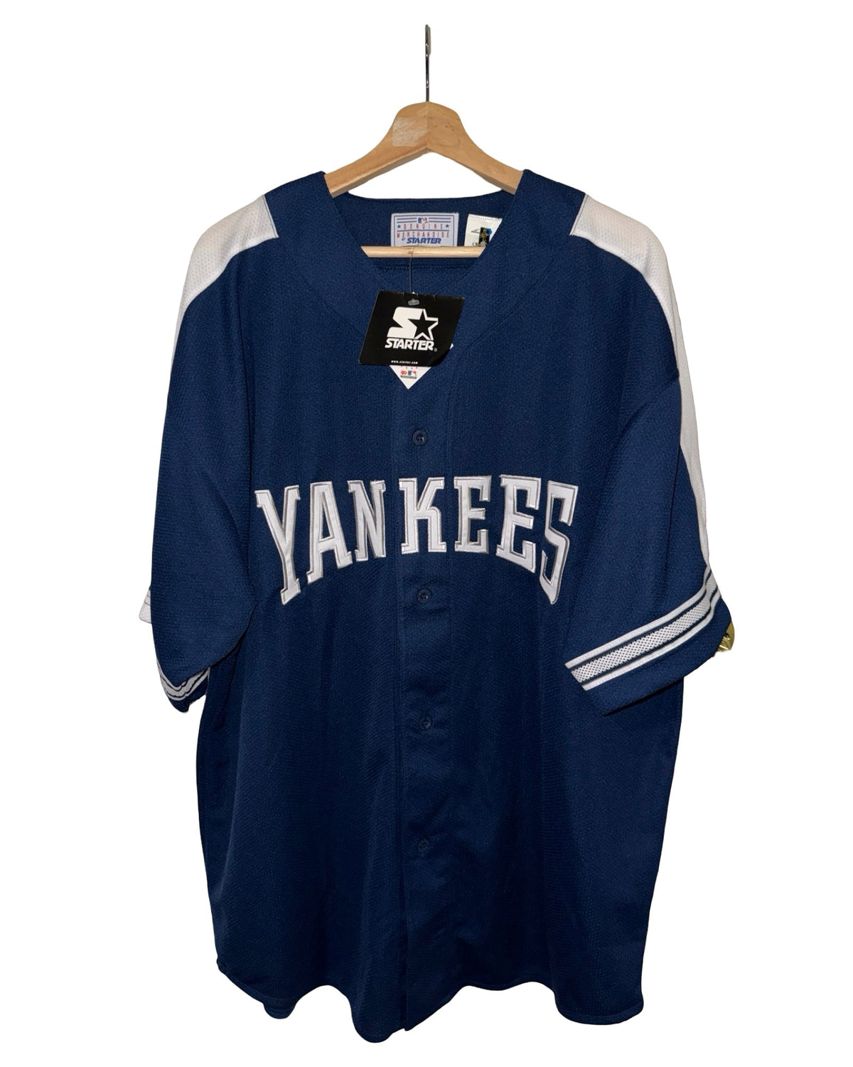 Vintage 90s New York Yankees #2 Derek Jeter Starter Jersey product image 1