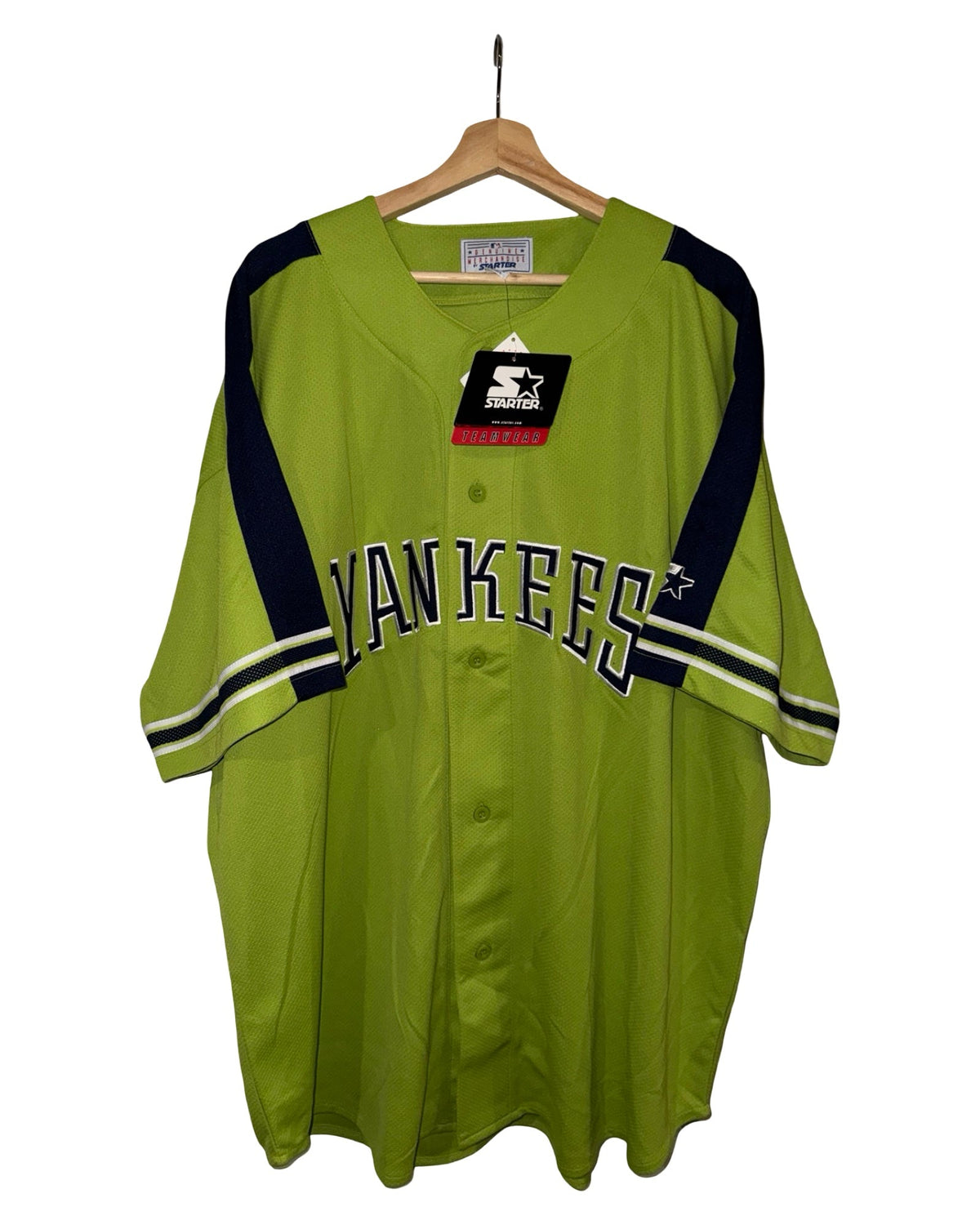 Vintage DS 90s New York Yankees Green Starter Jersey product image 1