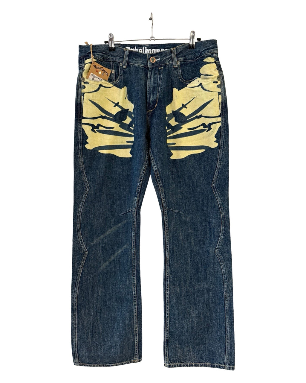 Vintage y2k Ink Slingers Skull Denim Baggy Jeans