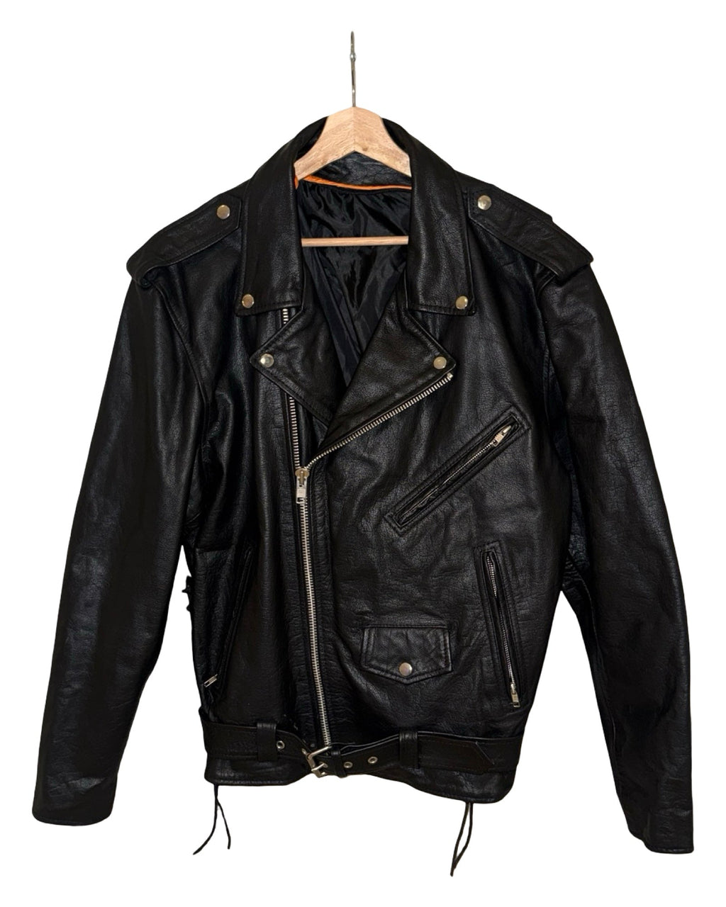 Vintage 90s Wilson Motorcycle Leather Jacket product image 1