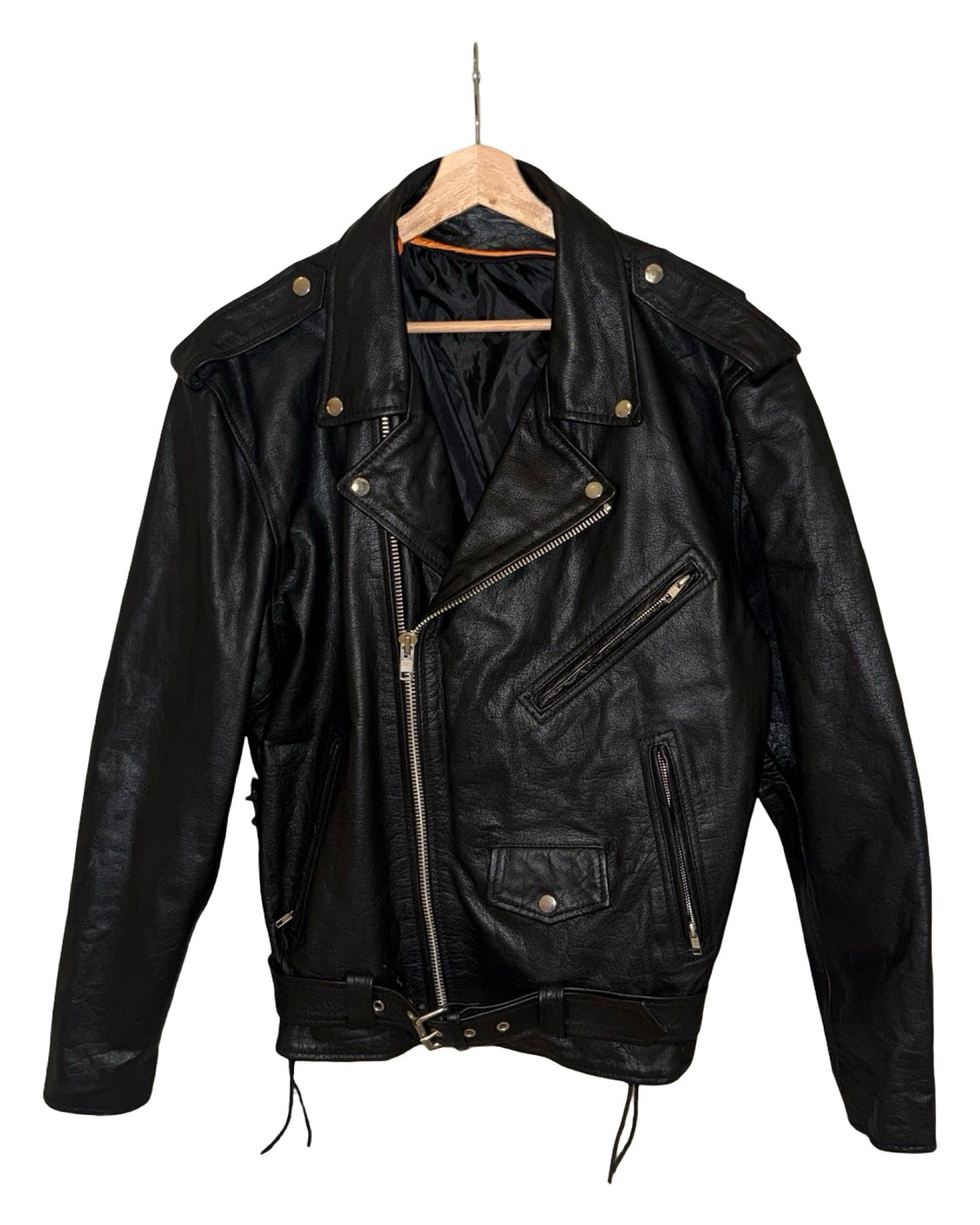 Vintage 90s Wilson Motorcycle Leather Jacket product image 1