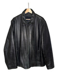 Vintage 90s Black Leather Bomber Jacket product image 1