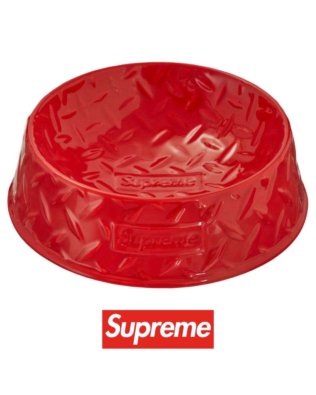 2023 Supreme Red Ceramic Dog Bowl