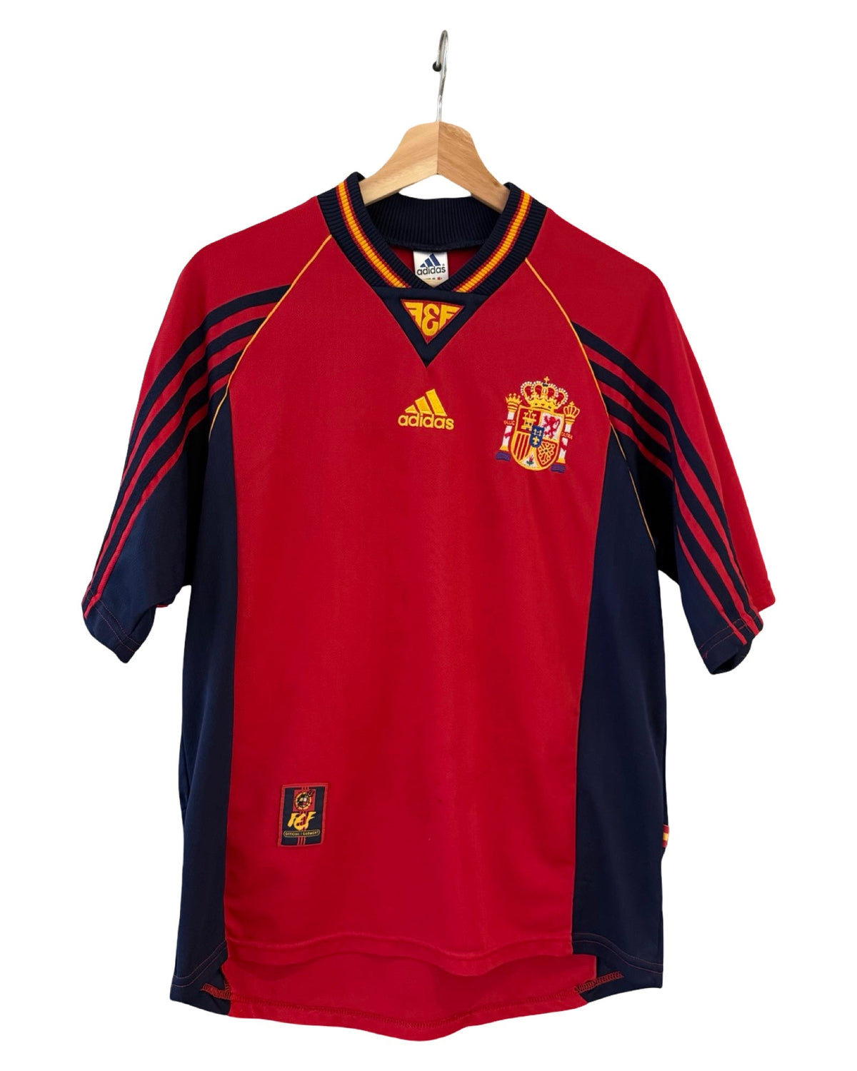 Vintage 1999 Adidas Spain Official Home Soccer Jersey product image 1