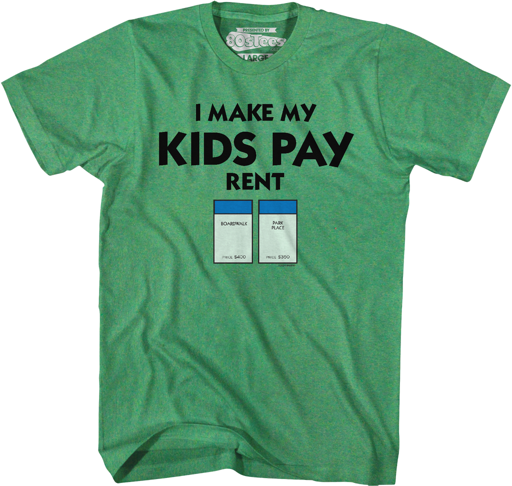 I Make My Kids Pay Rent Monopoly T-Shirt product image 10