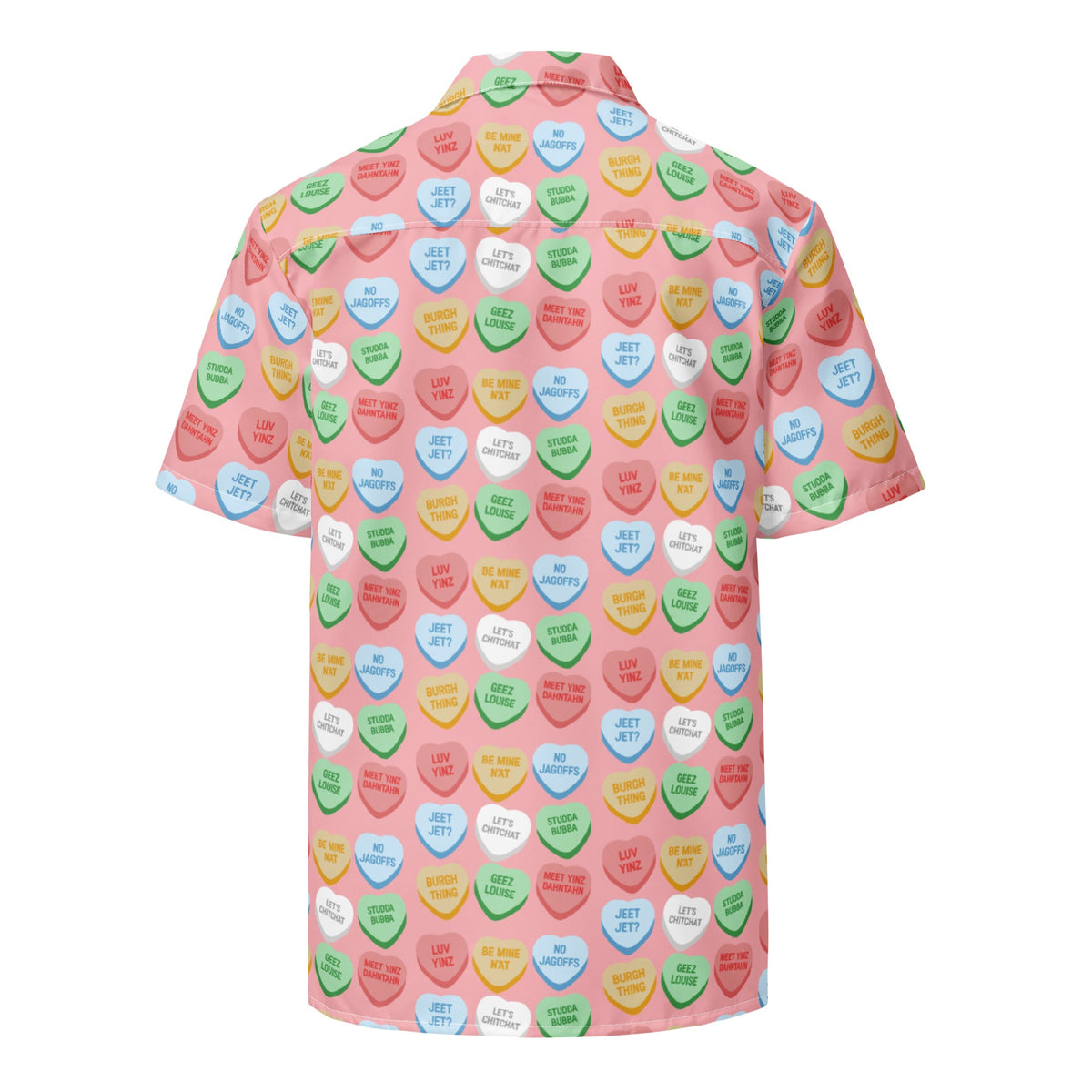 Pittsburghese Conversation Hearts | Button Up Shirt product image 5