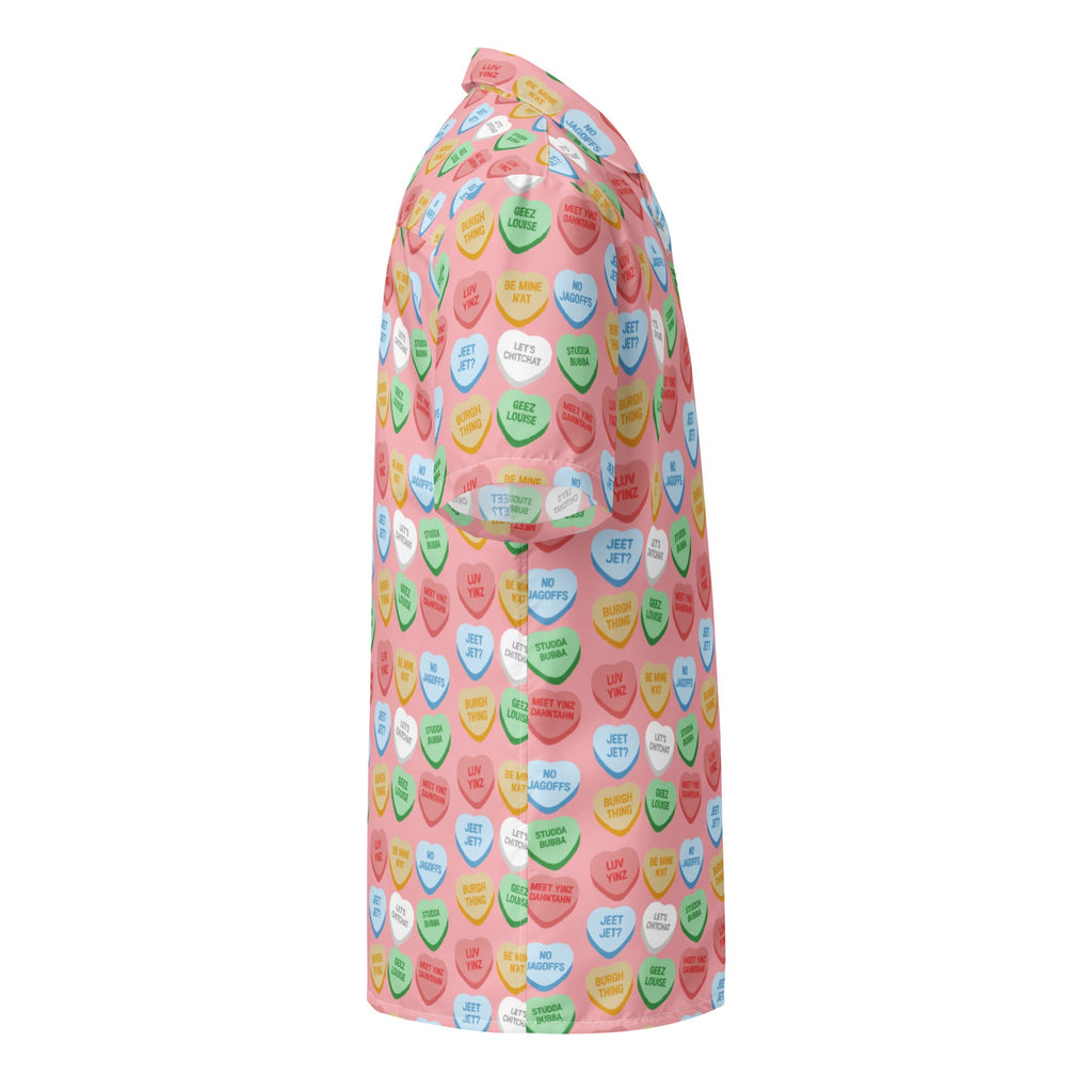 Pittsburghese Conversation Hearts | Button Up Shirt product image 7