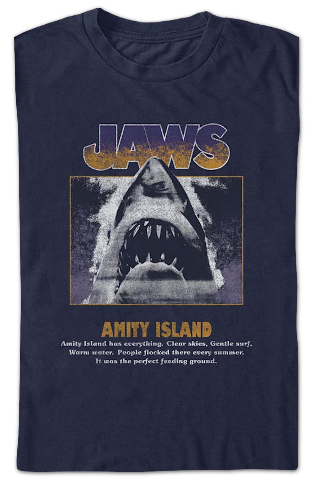Amity Island The Perfect Feeding Ground Jaws T-Shirt product image 2